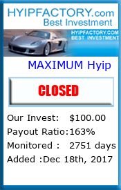 Monitored by HyipFactory.com